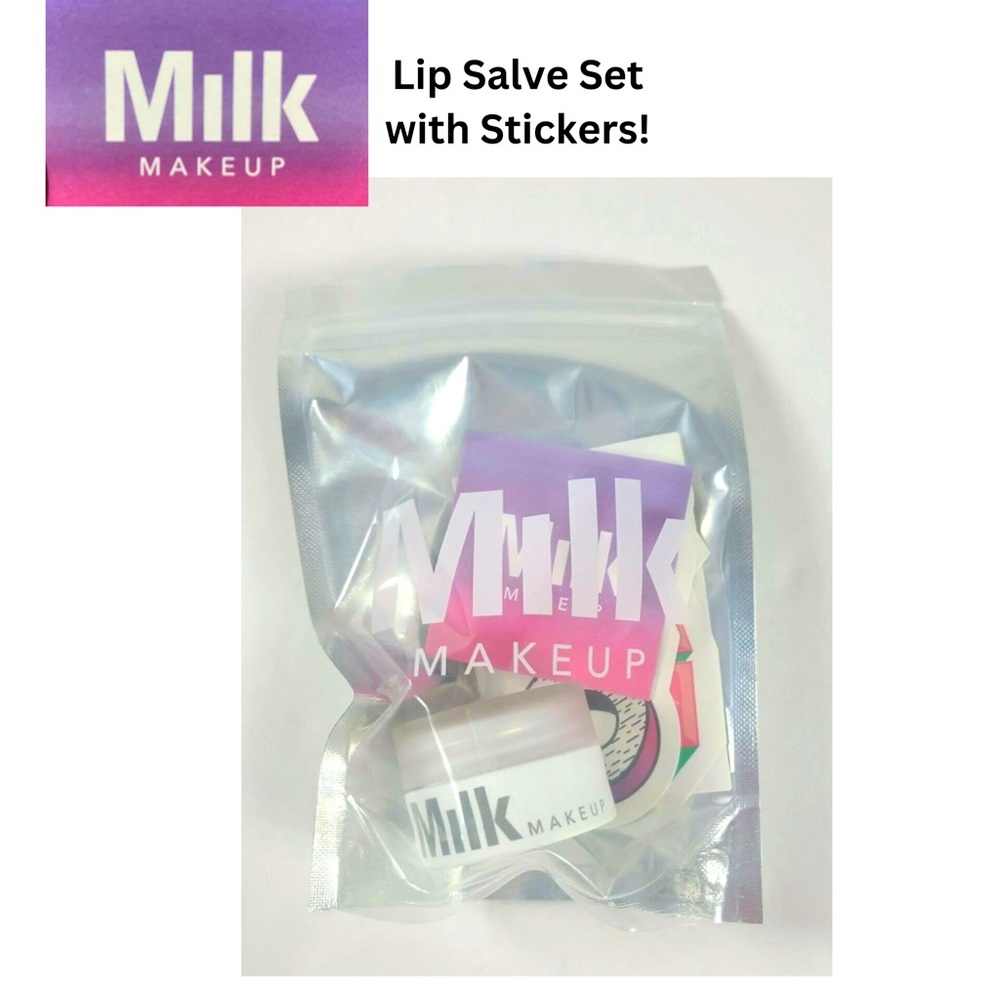 NEW Milk Makeup Rose Lip Salve Set with Stickers